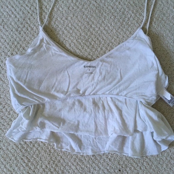 Express White Crop Top - Picture 4 of 6